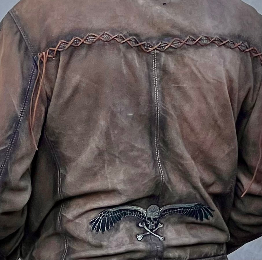 COWBOYS & DEMONS- "SAHARA" Leather Jacket in Faded Brown