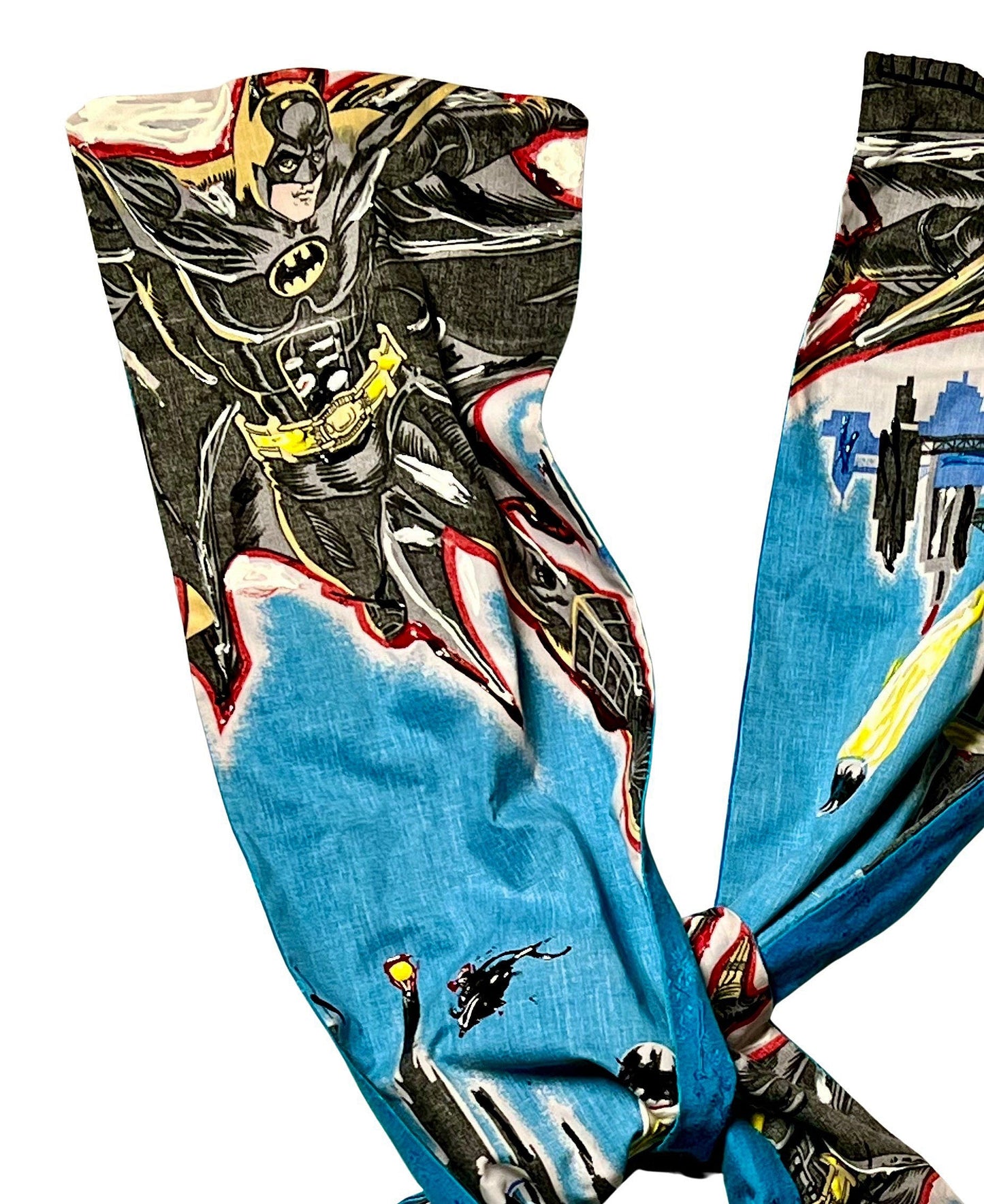 COWBOYS and DEMONS - "BATMAN" SCARF with Hand Applied Acrylic Accents