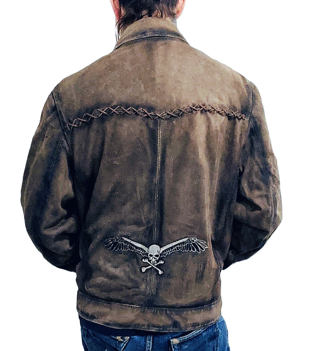 COWBOYS & DEMONS- "SAHARA" Leather Jacket in Faded Brown