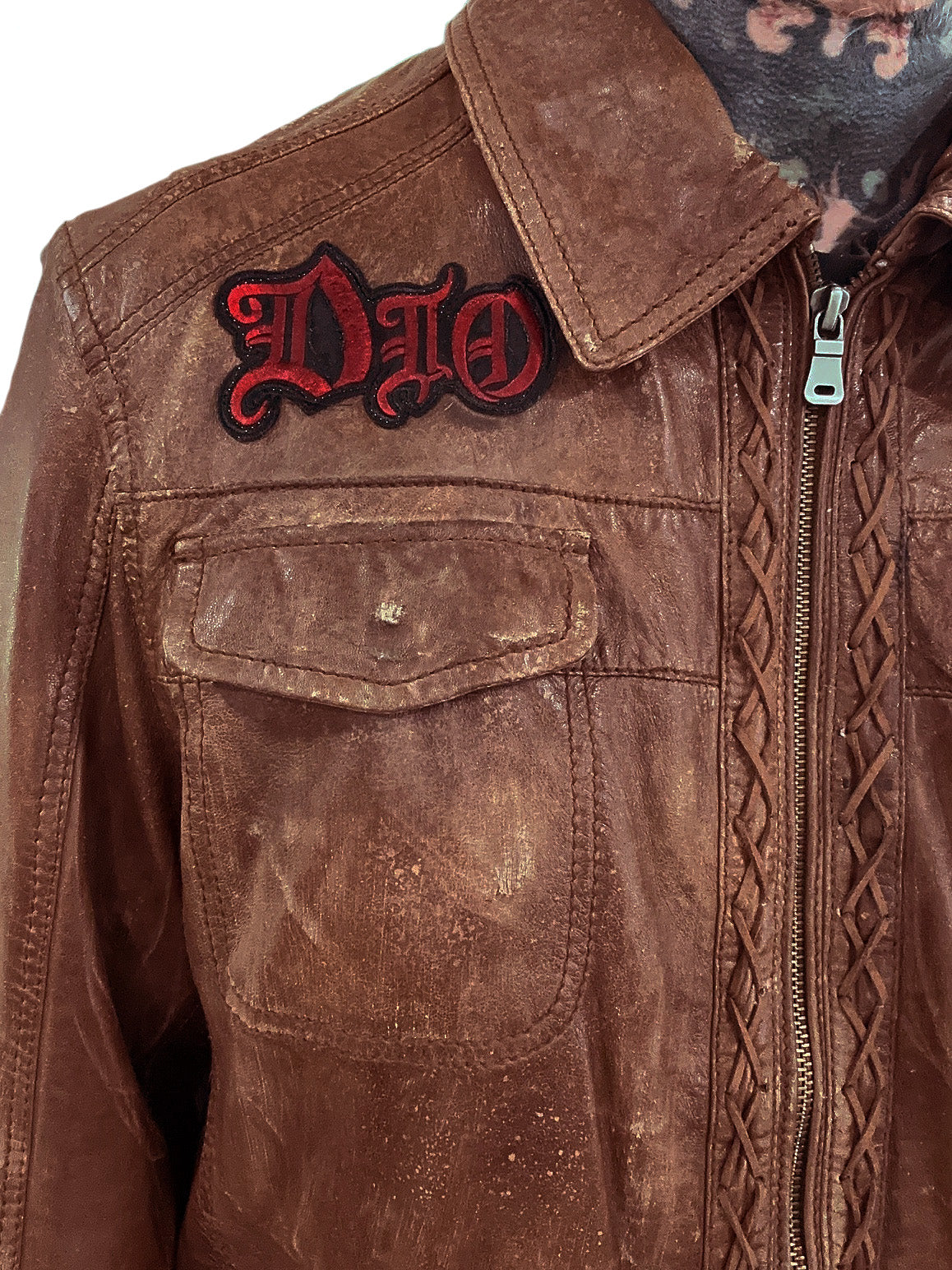 COWBOYS & DEMONS- "WHISKEY" Brown Leather Jacket