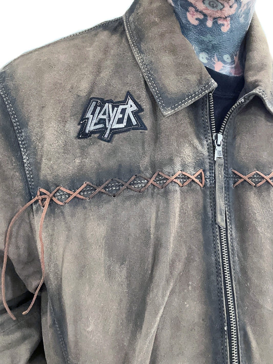 COWBOYS & DEMONS- "SAHARA" Leather Jacket in Faded Brown